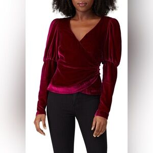 Cinq à Sept Theo Velvet Top Silk